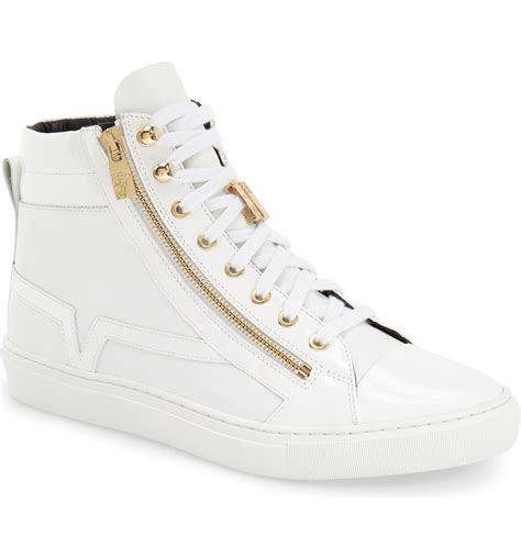 Versace zipped high top sneakers